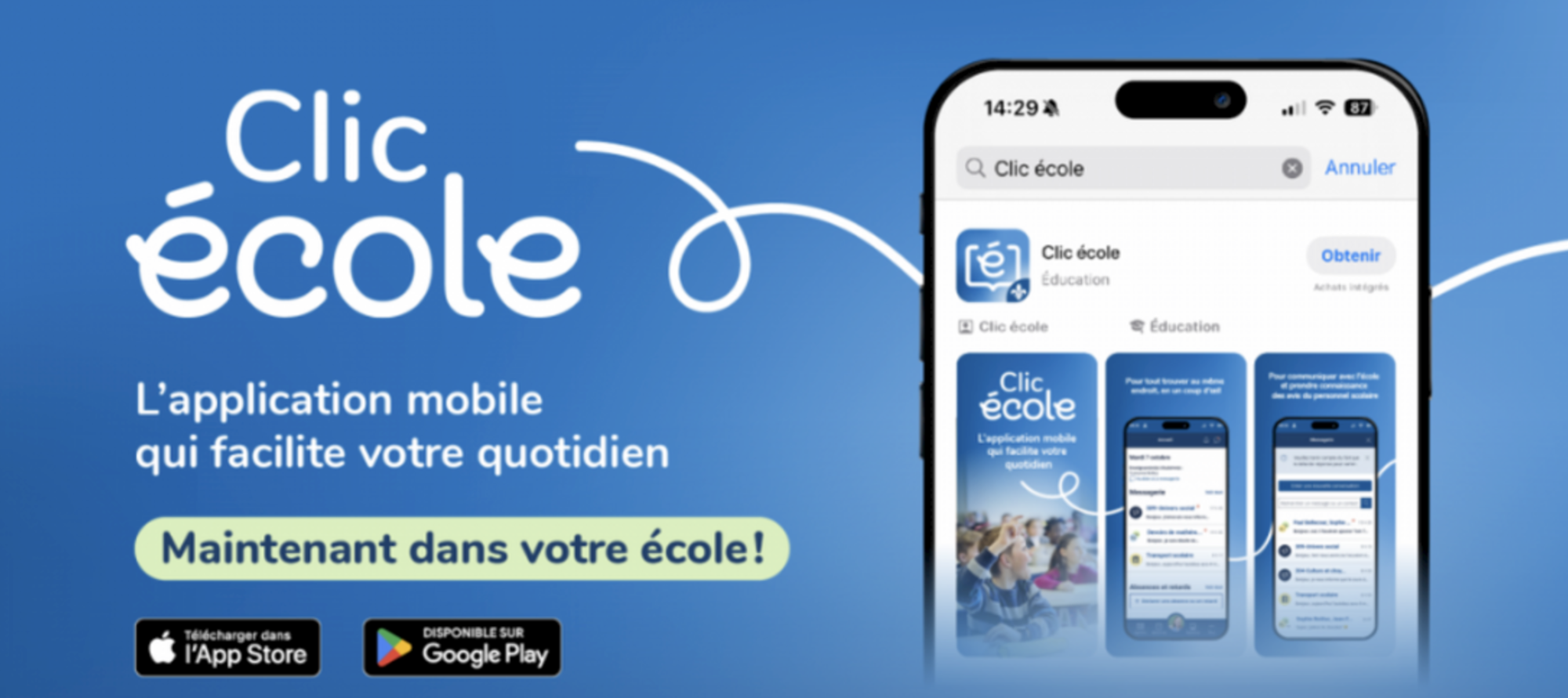 Application Clic-école - École Le Sommet